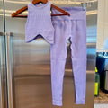 SET Active Matching Set in Lilac Purple - Sculptflex Power Angle Bra and Power Leggings in Lily
