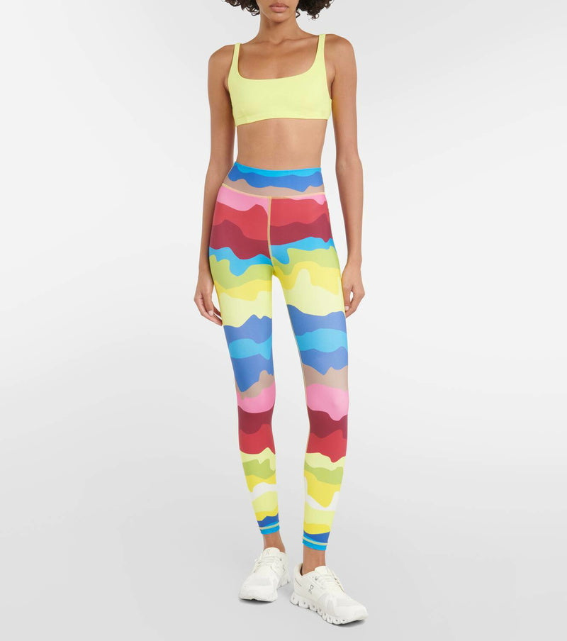 The Upside SET Astro Rory Bra and Printed Leggings in Multicolor / Citrus