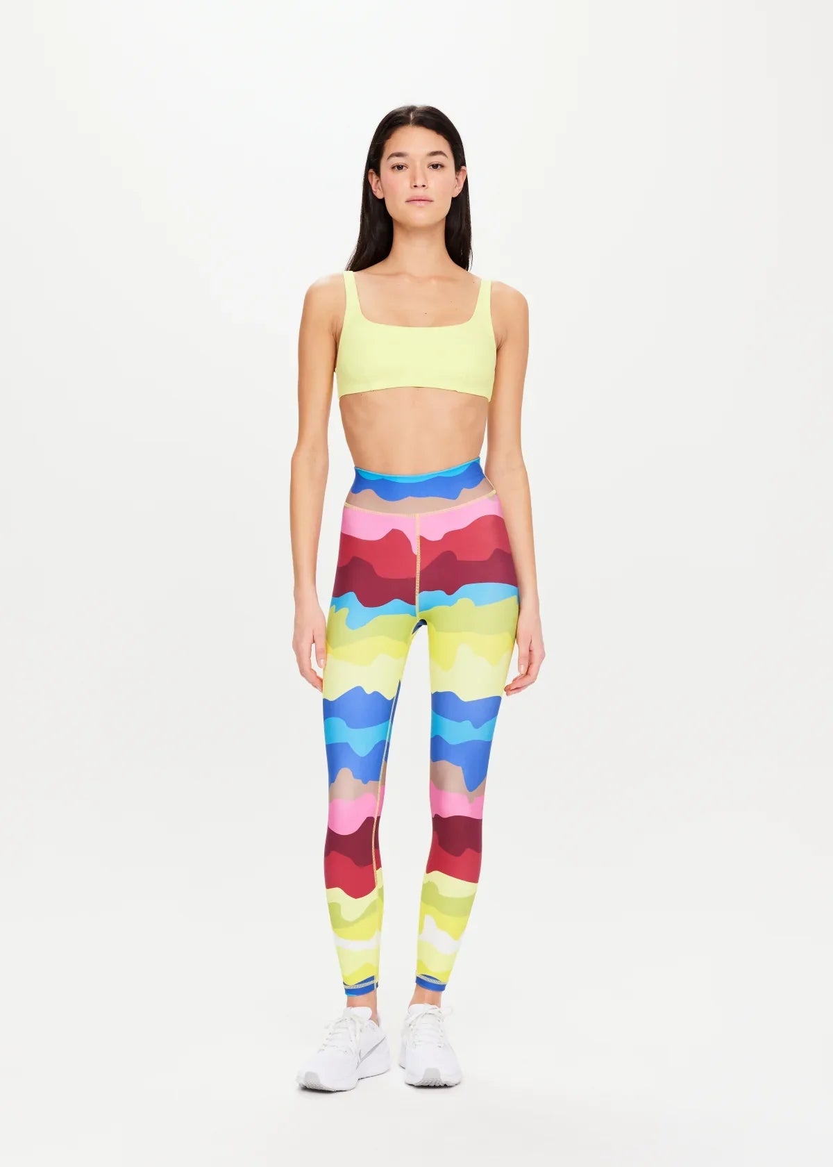 The Upside SET Astro Rory Bra and Printed Leggings in Multicolor / Citrus