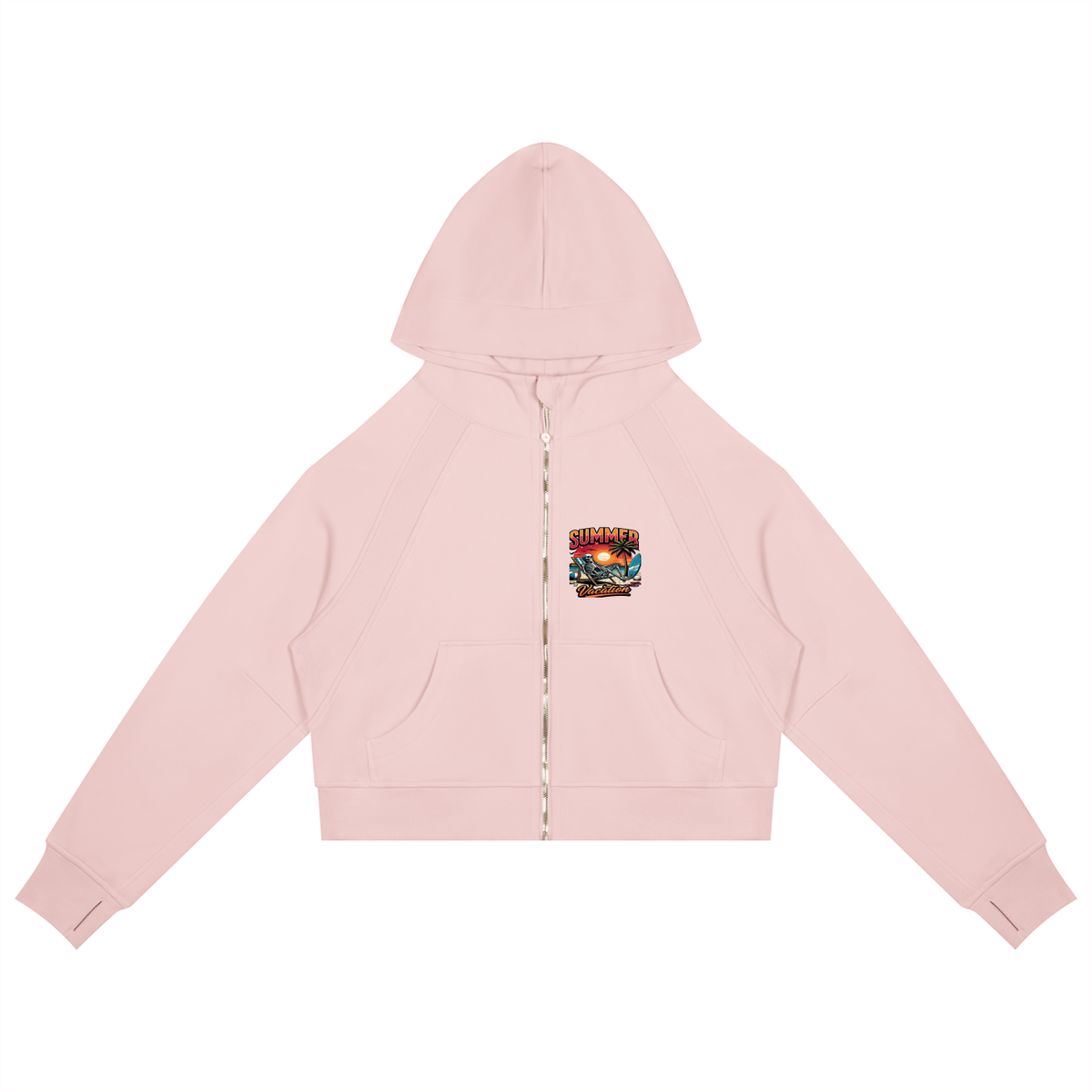 Salvation Nation Summer Mindset Cropped Zip-Through Hoodie