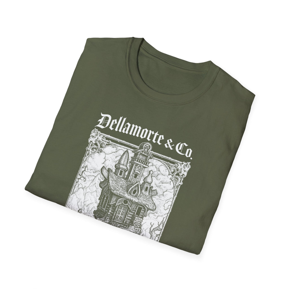 Baba Yaga Hut Shirt | Slavic Folklore Witch House Tee by Dellamorte Art | Chicken-Leg Hut T-Shirt | Dark Fairytale Gothic Apparel