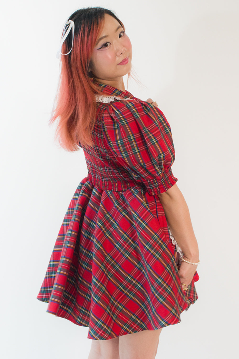 Red Tartan Gumdrop Dress