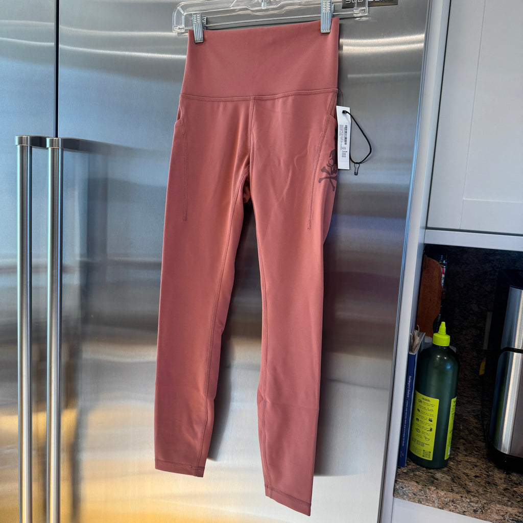 Lululemon x Soul Cycle Matching Set in Brier Rose Wunder Train Tight 25” and Long Line Bra