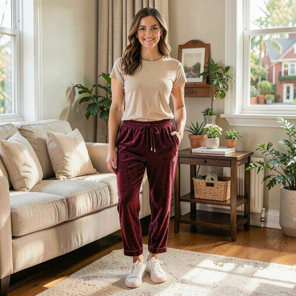 Pj Salvage Velour Vanity Pajama Pants, Size XL