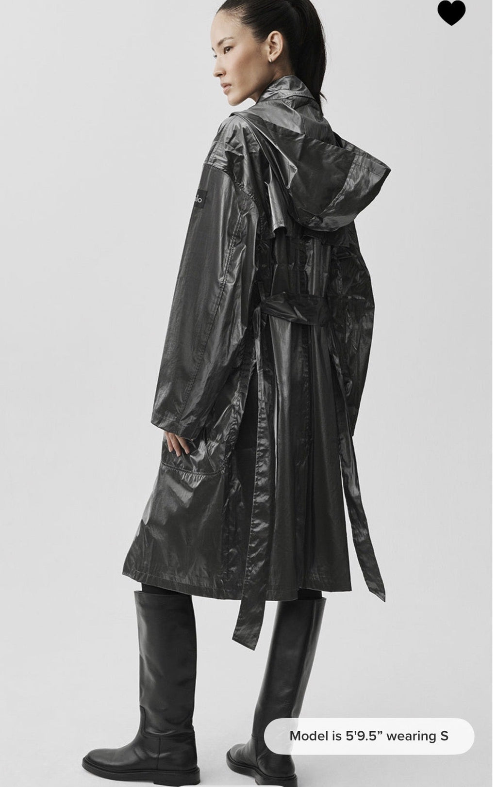 Alo Yoga Metallic Break Line Trench Jacket - Silver , Rain Resistant