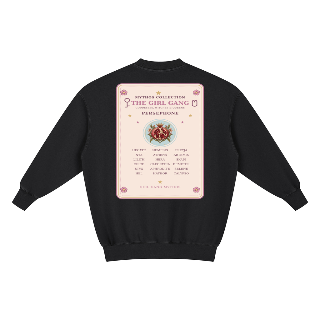 Girl Gang The Goddess In You Mythos Collection Women's Vintage Wash Pullover Dress oversized Tshirt Sweater Dress