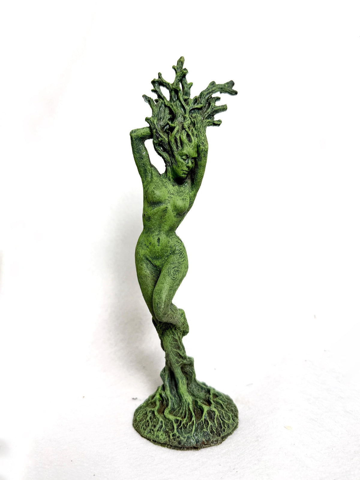 Dryad Statue, 8" Version, Green Finish