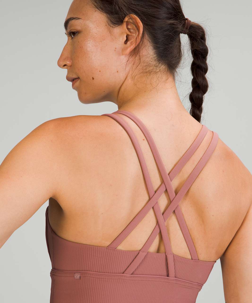 Lululemon Energy Bra in Ribbed Spiced Chai , Longline Soul Cycle Collab