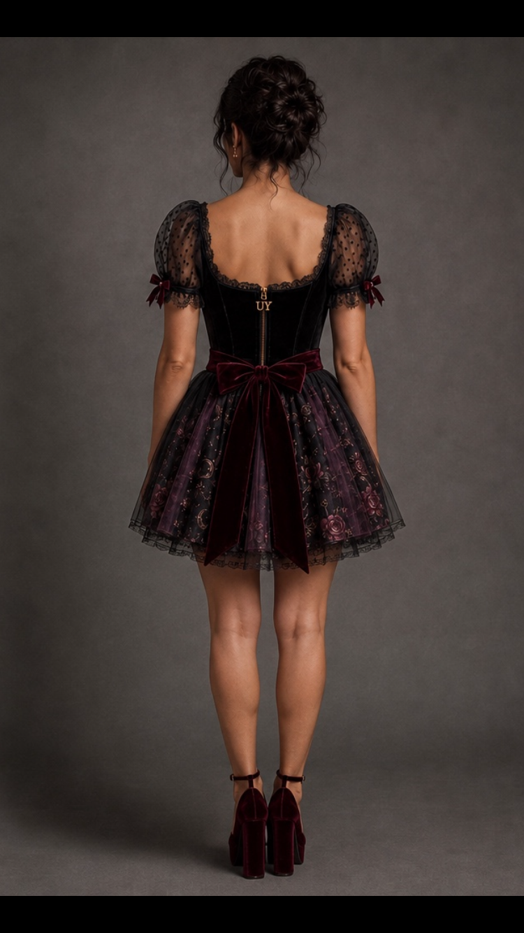 Hecate Goddess In You Crossroads Cross Over Dress with Convertible Skirt or just keep as a mini Cocktail Dress