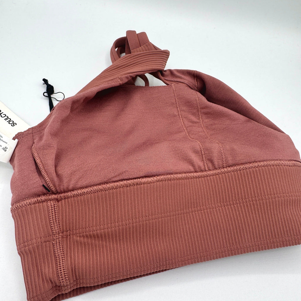 Lululemon Energy Bra in Ribbed Spiced Chai , Longline Soul Cycle Collab