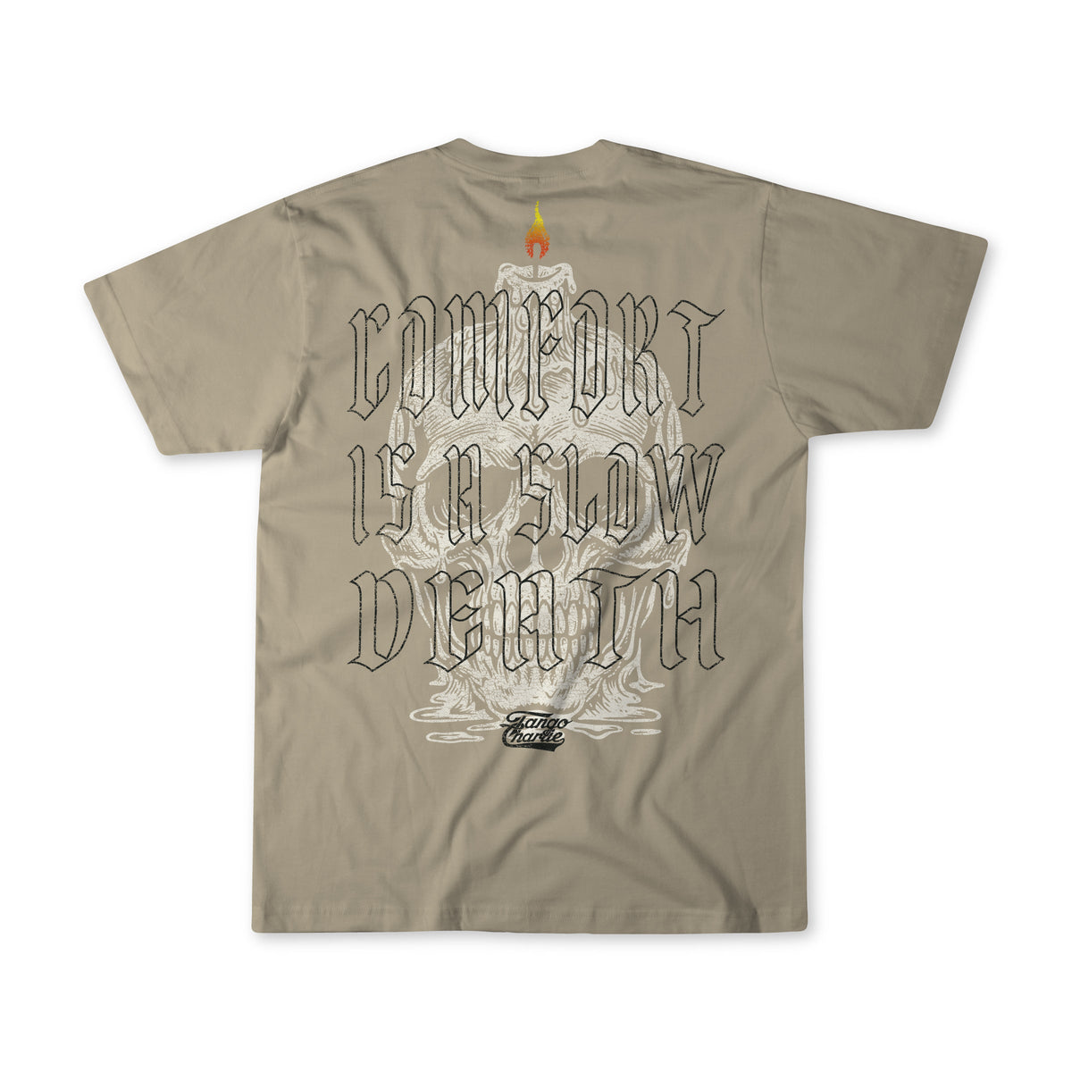 Comfort is a Slow Death - Tan Premium Tee MENS ATHLETIC TEE