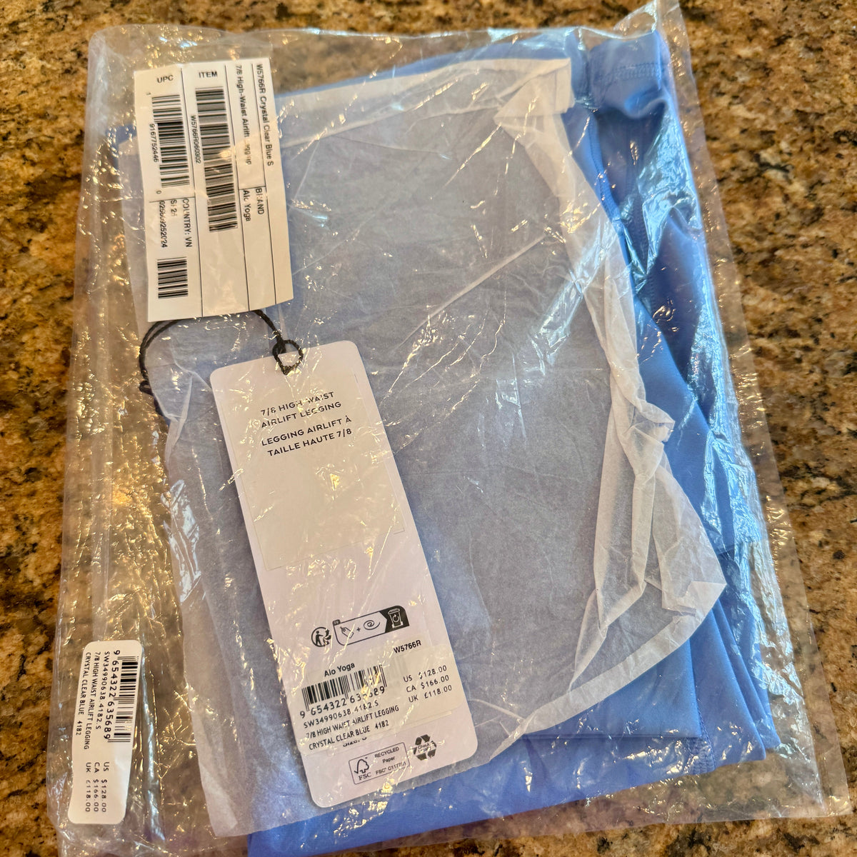 Alo 7/8 Airlift High Waist Legging - Crystal Clear Blue