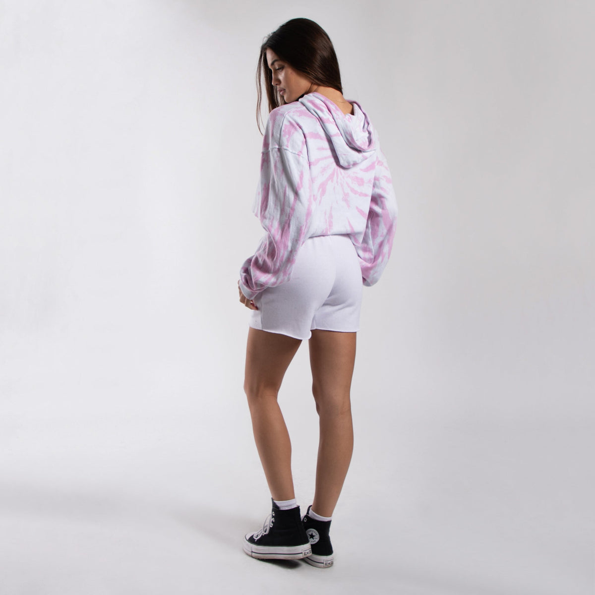 On Sale! SUPPLIES ARE ALMOST GONE! Women's Cropped Tie Dye Hoodie