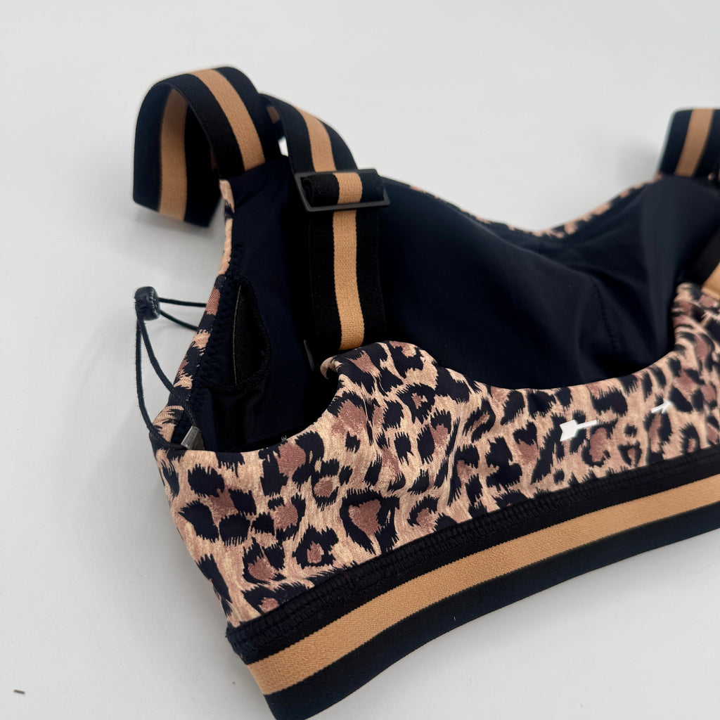The Upside Ryker Nina Bra in Cheetah Leopard Brown Black