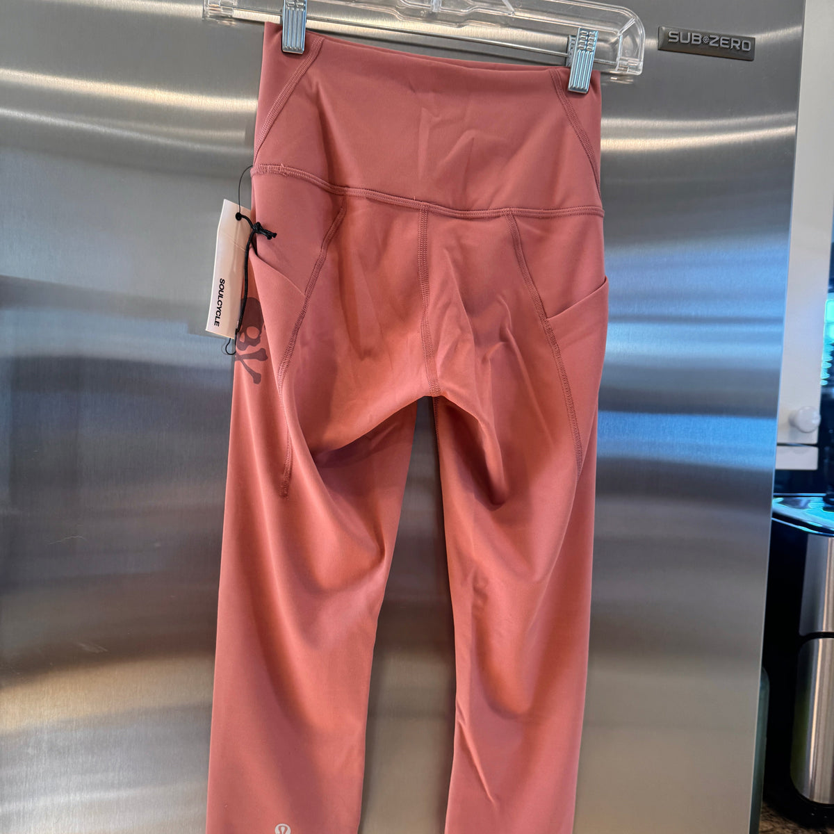 Lululemon x Soul Cycle Matching Set in Brier Rose Wunder Train Tight 25” and Long Line Bra