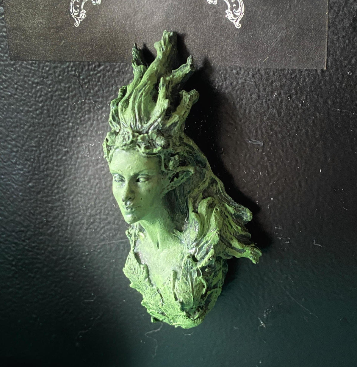 Titania the Fairy Queen Magnet Hand Painted Resin Sculpture | Mythic Fantasy Decor | Titania Elf Queen Magnet for Fantasy and Gothic Decor