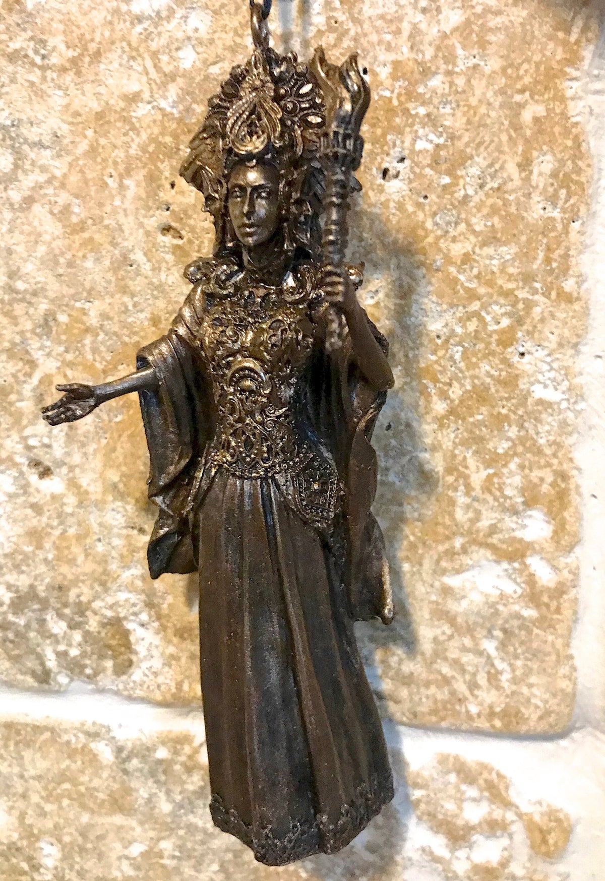 Hecate, Goddess of Witchcraft and Magic Ornament | Pagan Mythical Goddess Figurine | Folklore Altar Ornament for Gothic Home Decor