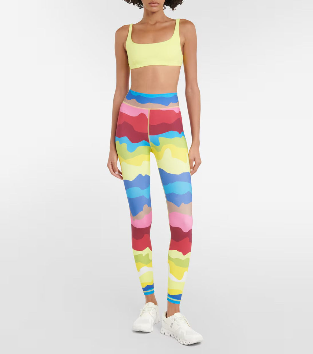 The Upside SET Astro Rory Bra and Printed Leggings in Multicolor / Citrus