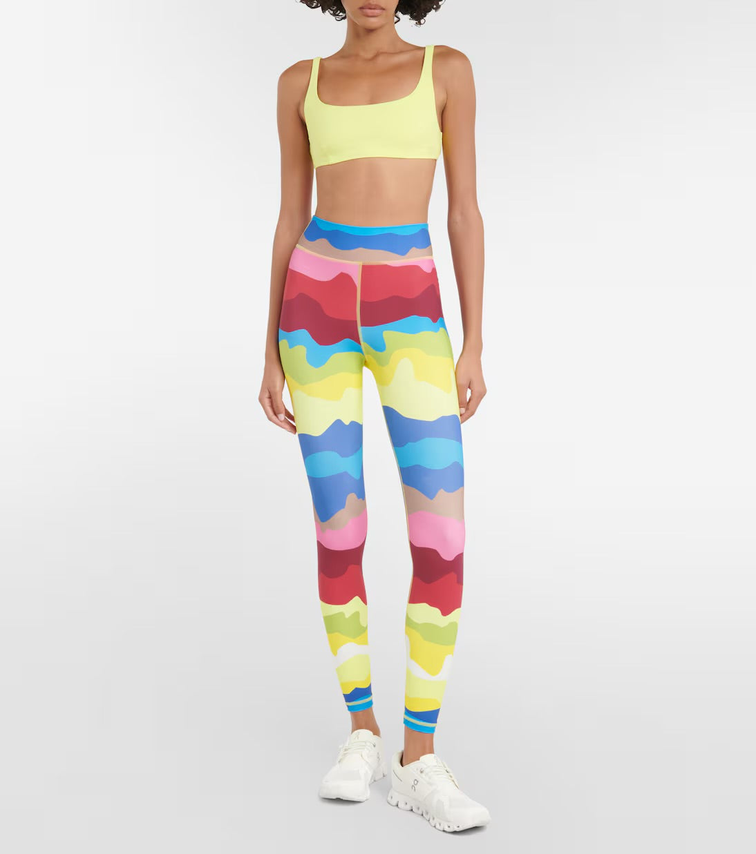 The Upside SET Astro Rory Bra and Printed Leggings in Multicolor / Citrus