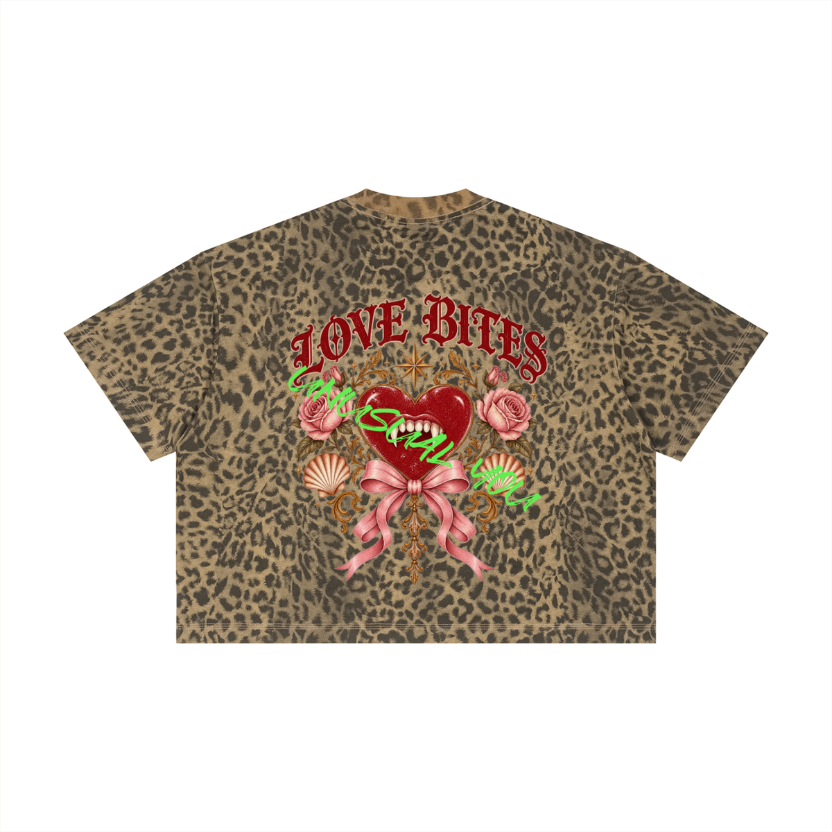 🐆 Leopard Print Boxy Love Bites Goddess In You T-Shirt 3 different leopard print colors 🐆
