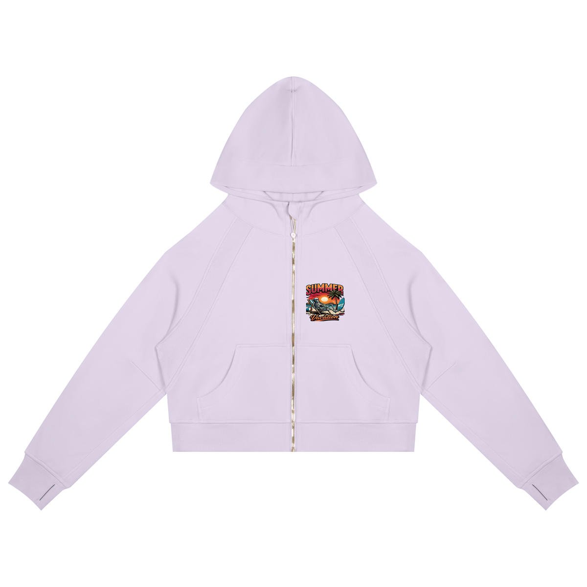 Salvation Nation Summer Mindset Cropped Zip-Through Hoodie