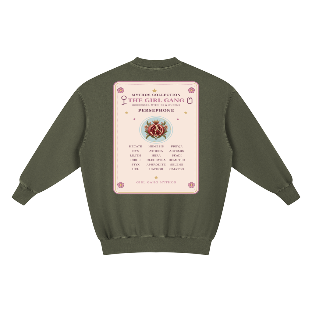 Girl Gang The Goddess In You Mythos Collection Women's Vintage Wash Pullover Dress oversized Tshirt Sweater Dress