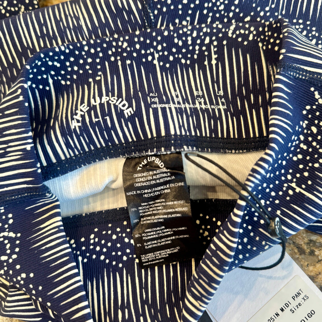 The Upside Yukimi Leggings in Blue , Ribbed Yoga Pants