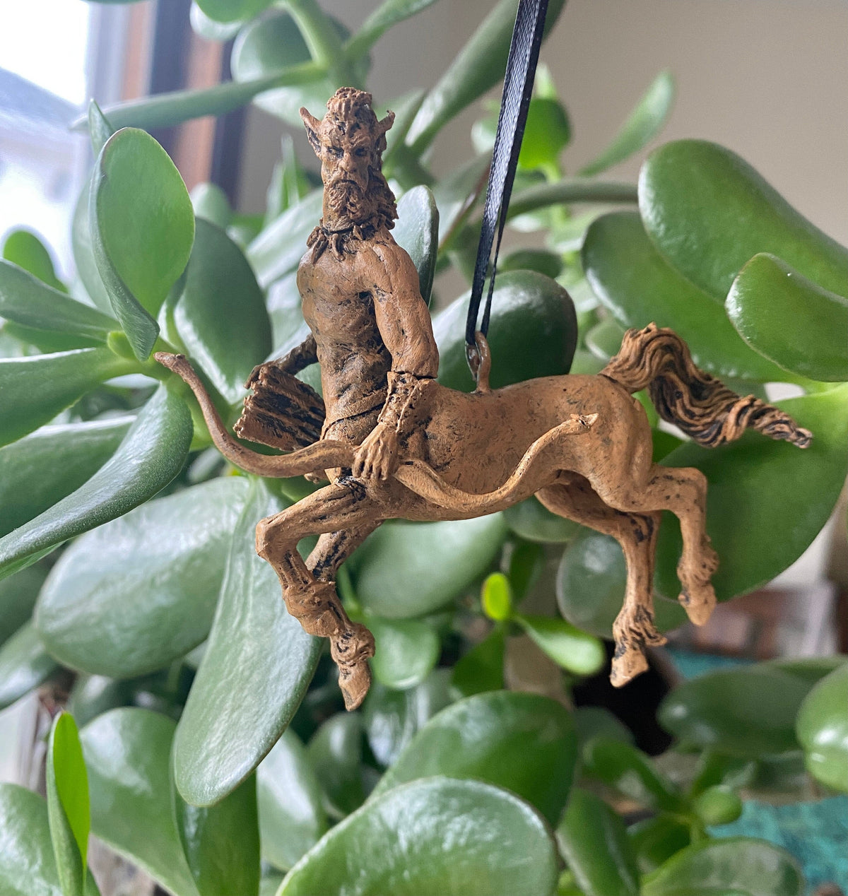 Centaur Ornament, Hand Painted Resin Sculpture | Mythical Creature Figurine | Legendary Sagittarius Centaur Ornament. Fantasy Art Decor