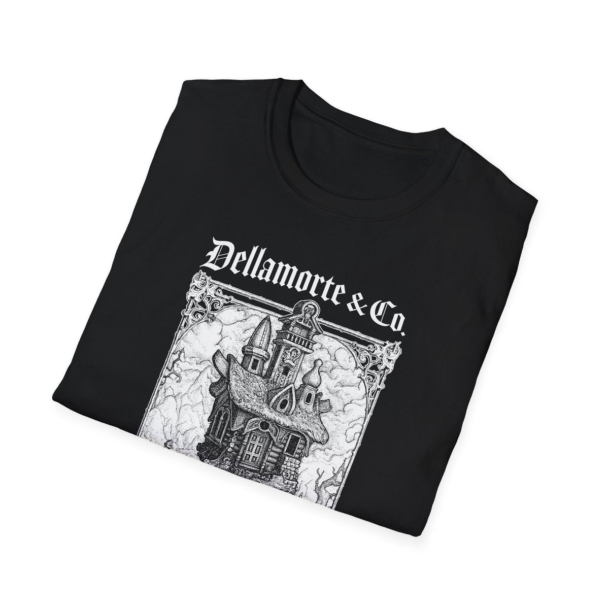 Baba Yaga Hut Shirt | Slavic Folklore Witch House Tee by Dellamorte Art | Chicken-Leg Hut T-Shirt | Dark Fairytale Gothic Apparel