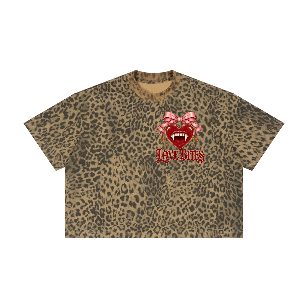 🐆 Leopard Print Boxy Love Bites Goddess In You T-Shirt 3 different leopard print colors 🐆