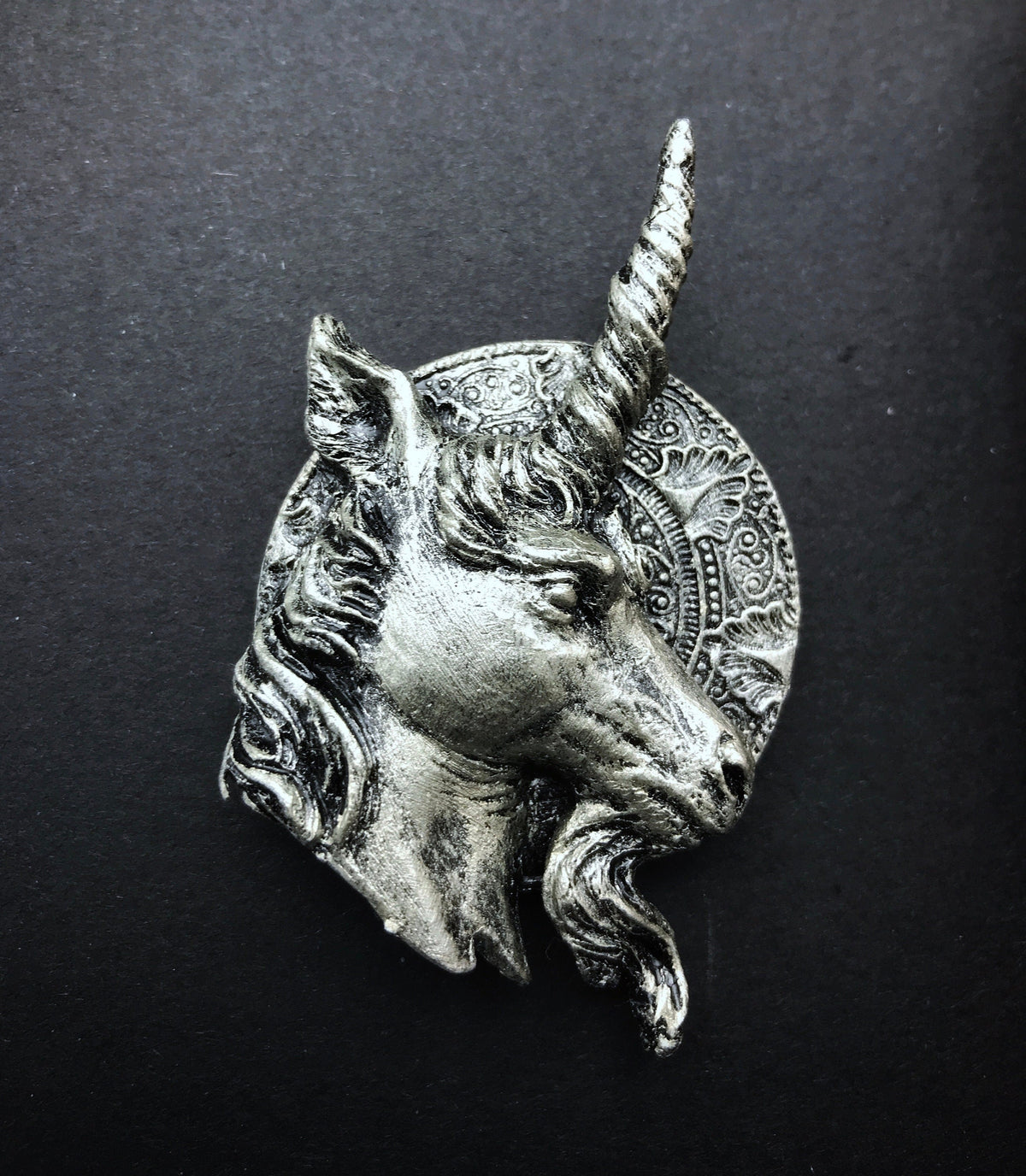 Unicorn Magnet, Hand Painted Resin Sculpture | Mythic Fantasy Decor | Legendary Unicorn Magnet for Fantasy and Gothic Decor