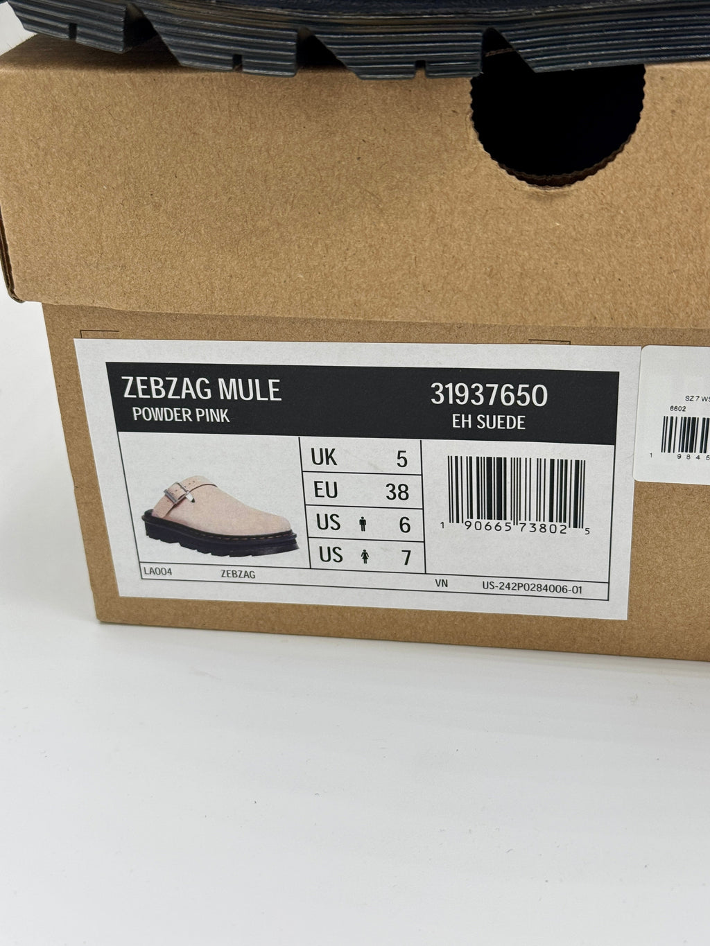 Dr Martin Zebzag Mule Unisex , Powder Pink