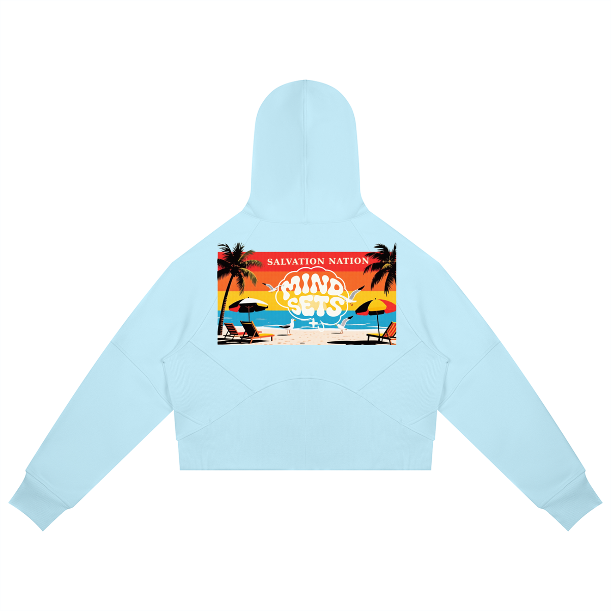 Salvation Nation Summer Mindset Cropped Zip-Through Hoodie