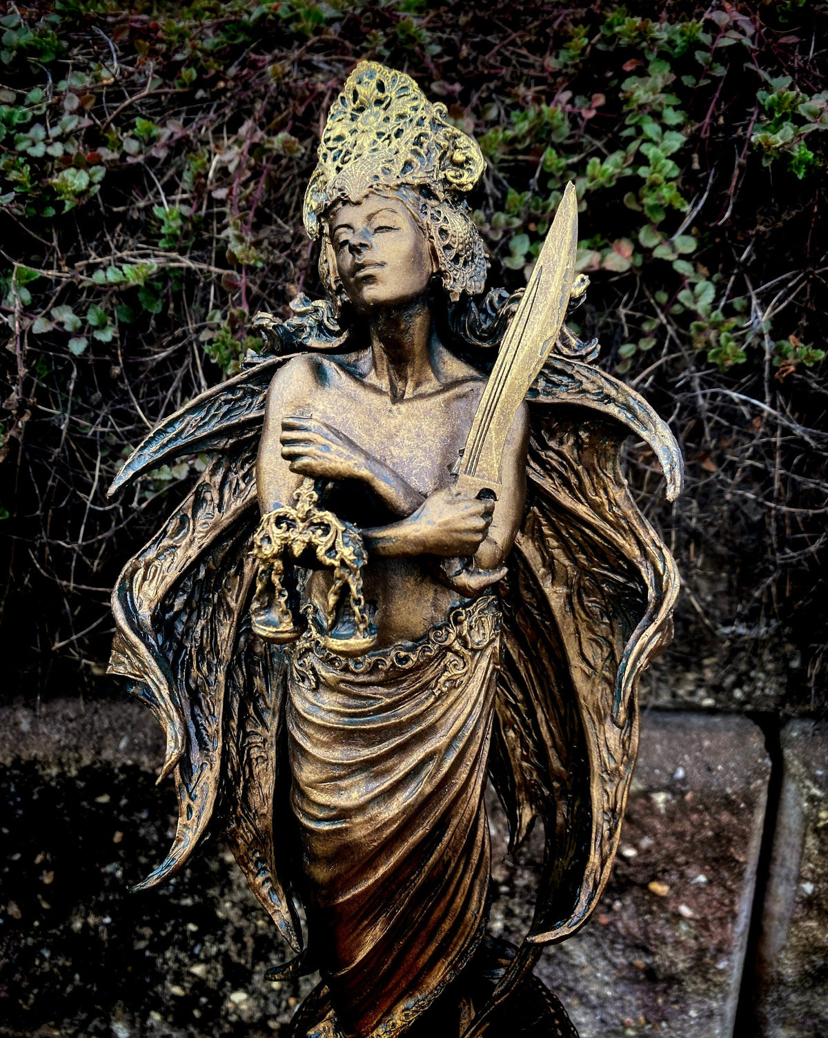 Nemesis/ Themis Statue: Goddess of Justice and Vengeance | Mythological Gods Figurine | Myths and Legends Statue |Statue for Gothic Decor