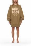 Girl Gang The Goddess In You Mythos Collection Women's Vintage Wash Pullover Dress oversized Tshirt Sweater Dress