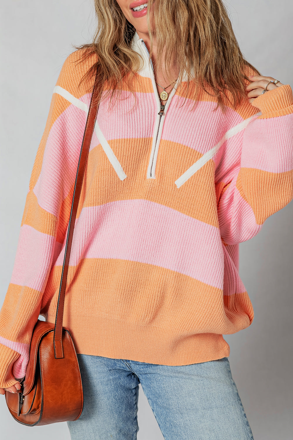 Claire Half Zip Oversize Sweater