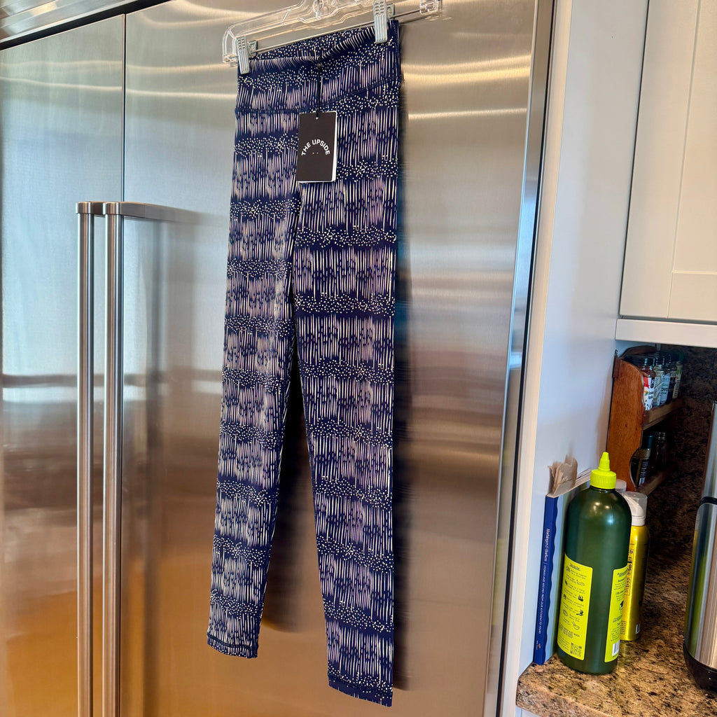 The Upside Yukimi Leggings in Blue , Ribbed Yoga Pants