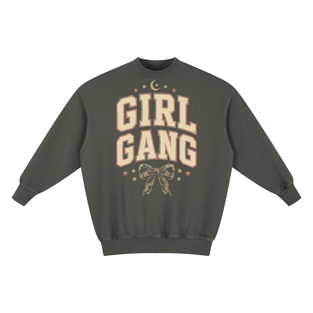 Girl Gang The Goddess In You Mythos Collection Women's Vintage Wash Pullover Dress oversized Tshirt Sweater Dress