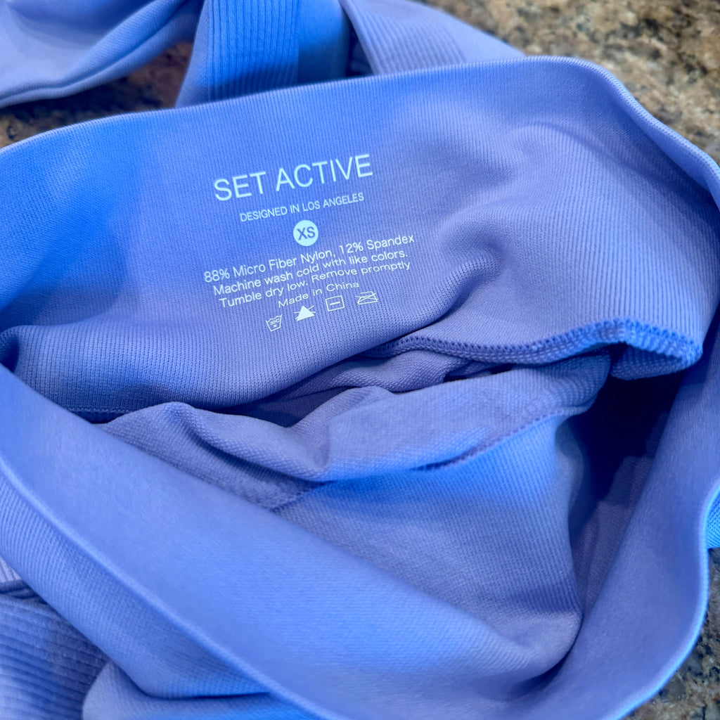 SET Active Matching Set in Lilac Purple - Sculptflex Power Angle Bra and Power Leggings in Lily