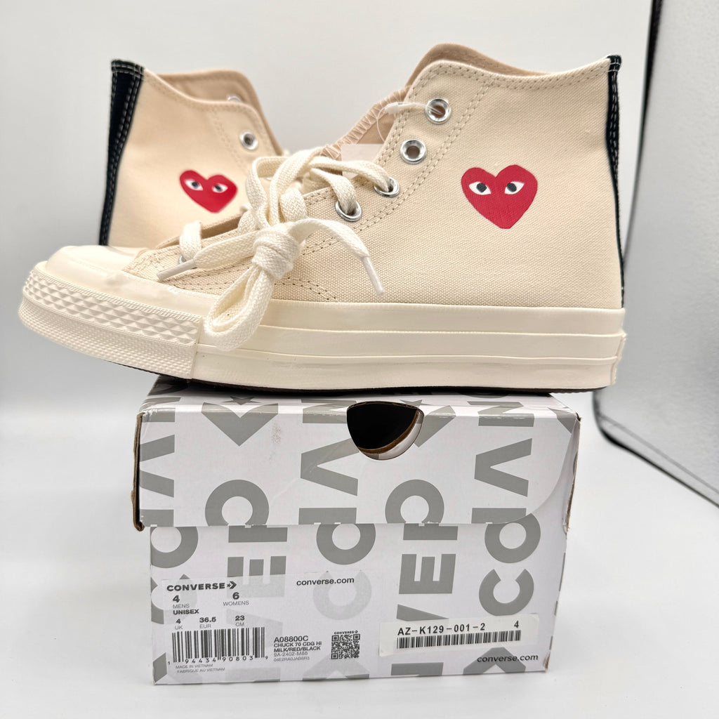Commes Des Garçons CDG Play Converse High Top Chuck 70 Heart Sneaker