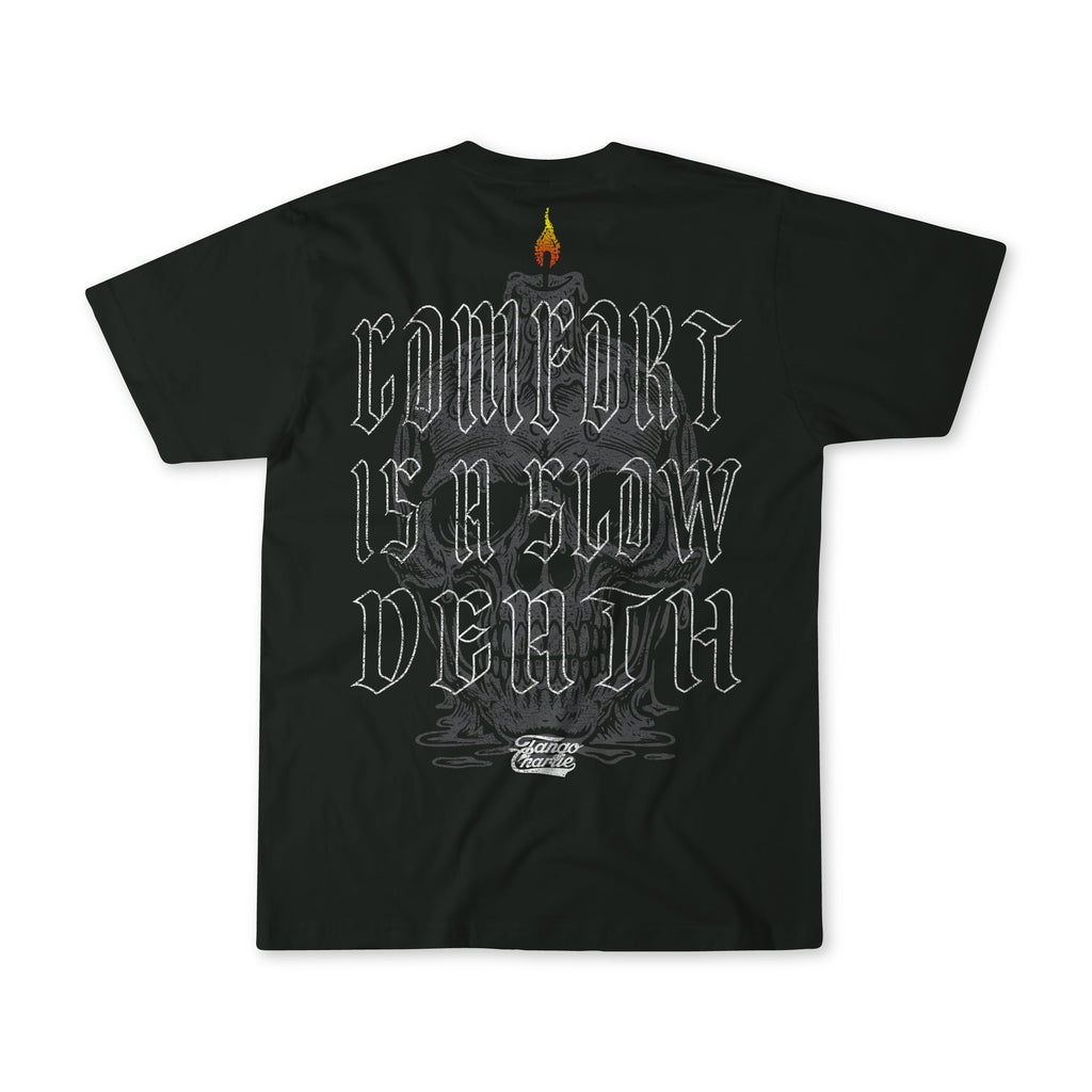 Comfort is a Slow Death - Black Premium Tee UNISEX MENS TEE