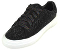 Black La Sheelah Rhinestone Platform Sneakers