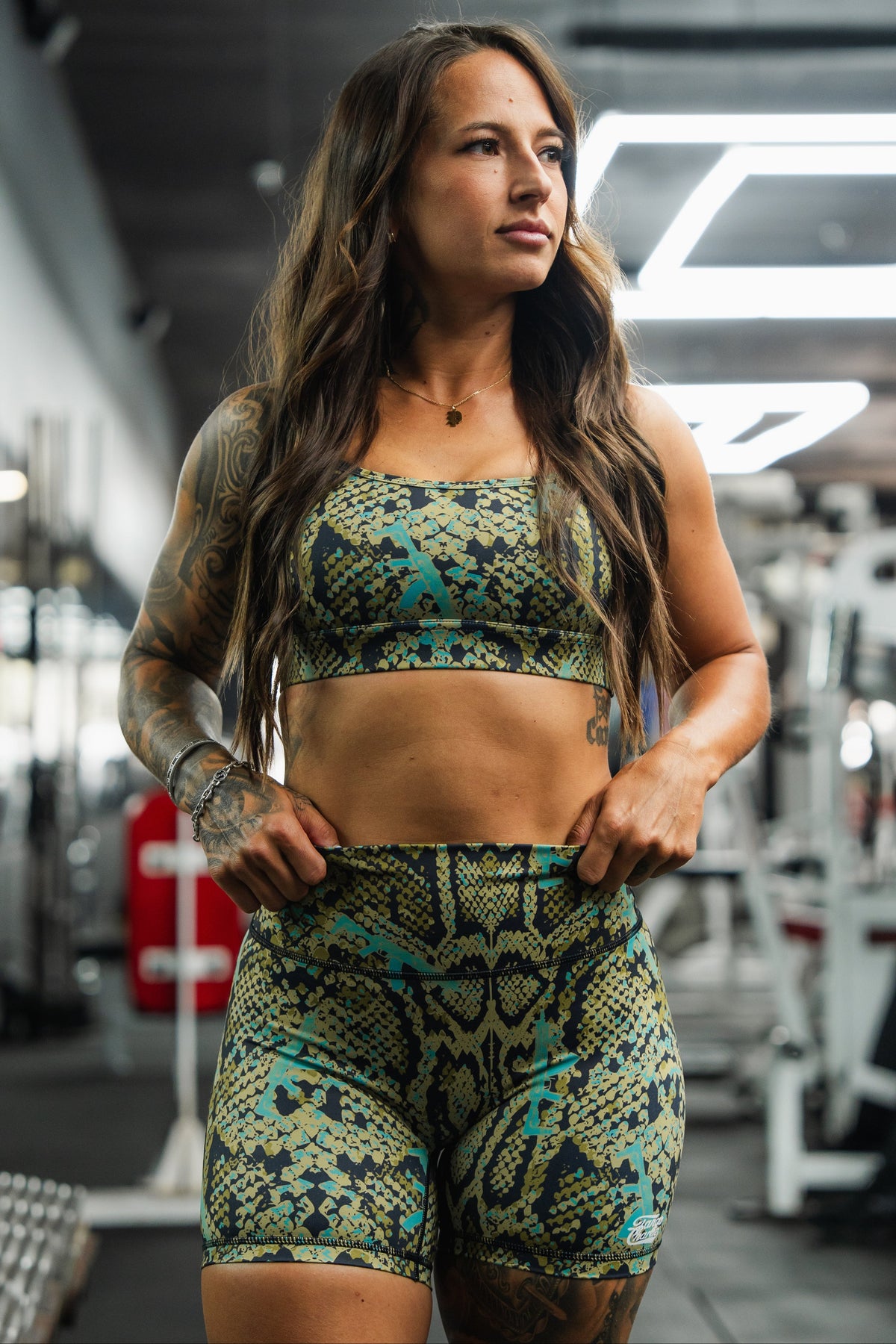 Lethal Venom printed Women's High-Waisted Seamless Front Compression Training Shorts |