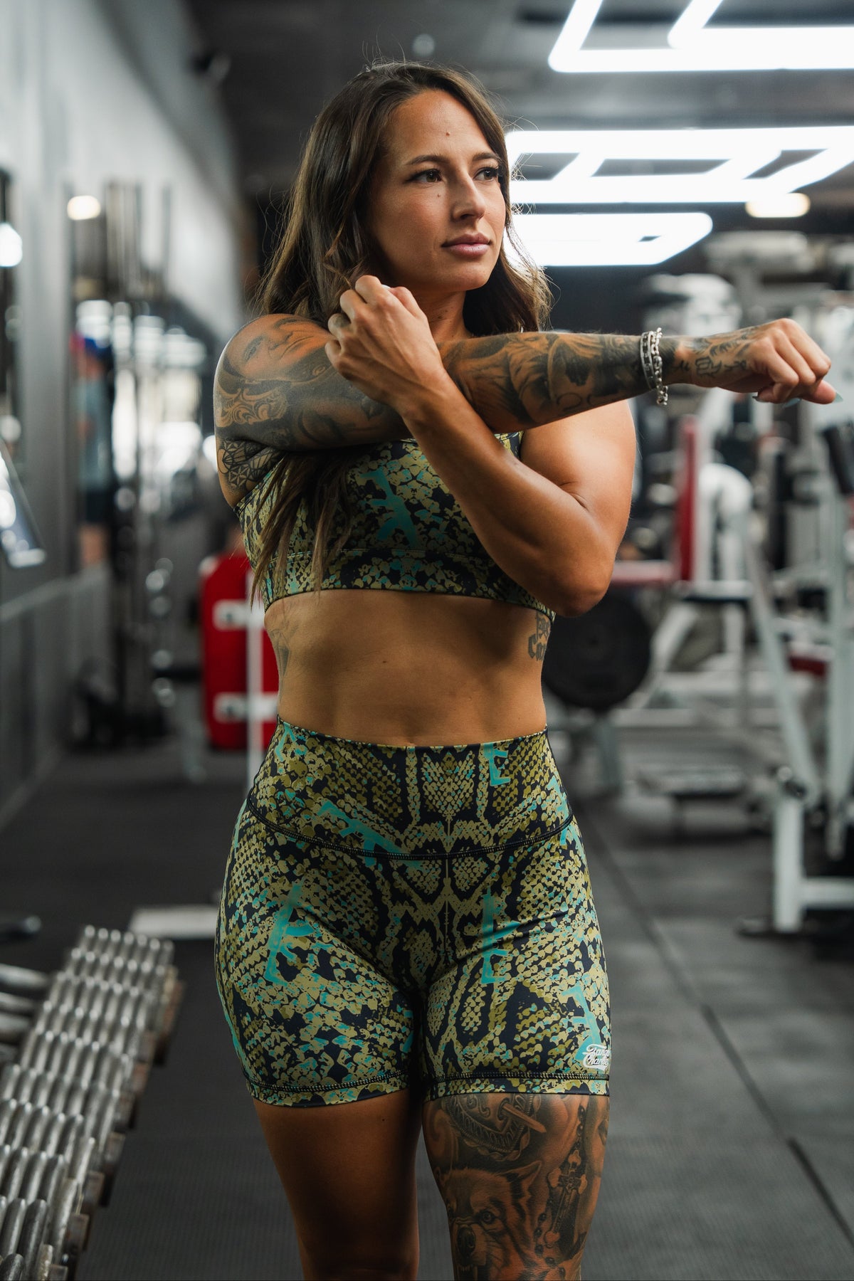 Lethal Venom printed Women's High-Waisted Seamless Front Compression Training Shorts |