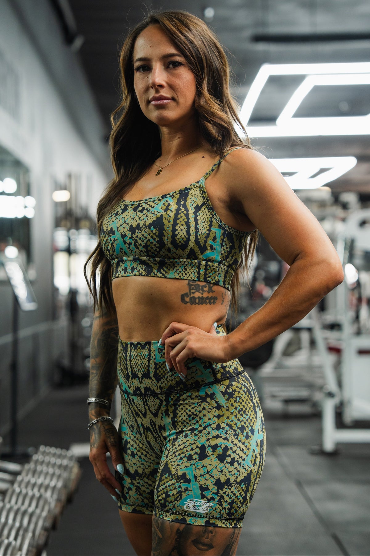 Lethal Venom printed Women's High-Waisted Seamless Front Compression Training Shorts |