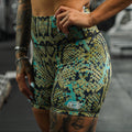 Lethal Venom printed Women's High-Waisted Seamless Front Compression Training Shorts |