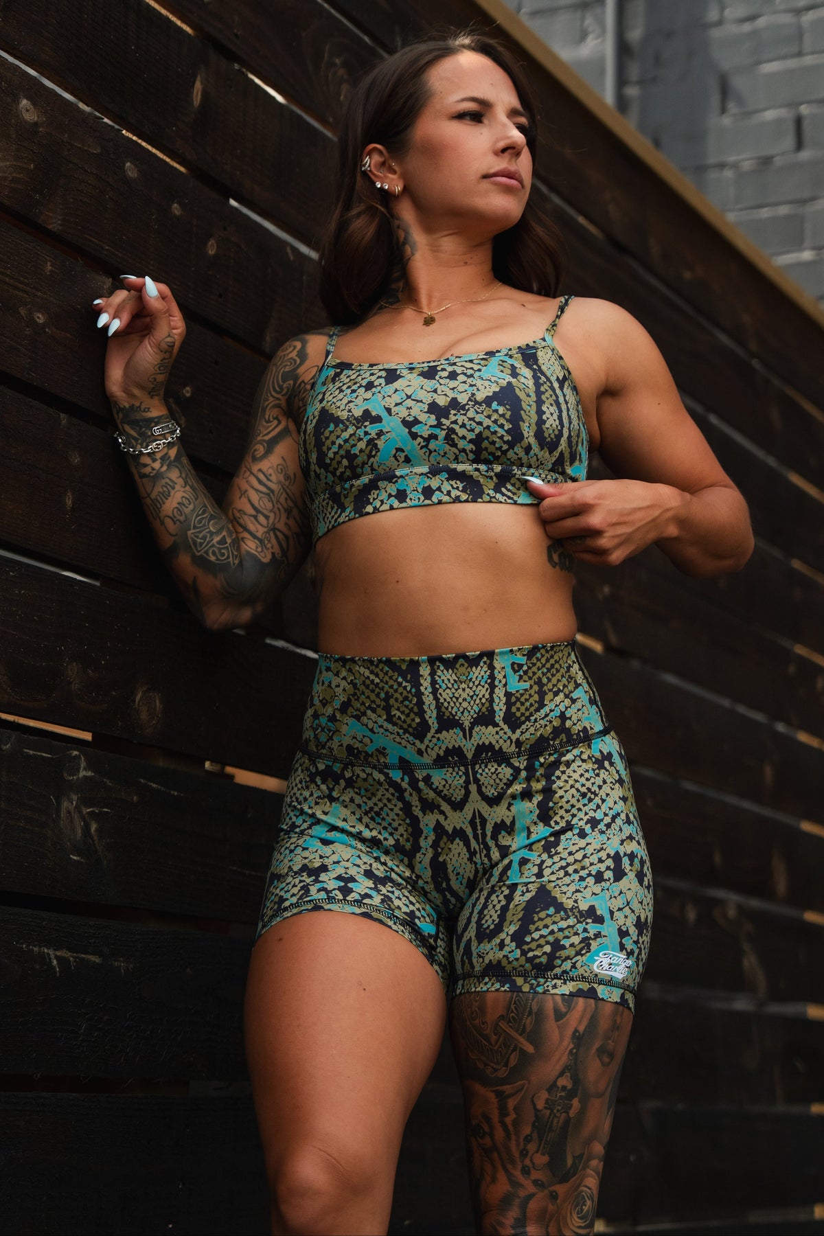 Lethal Venom printed Straight Strap Sports Bra |