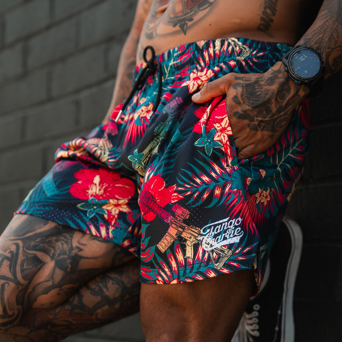 Tropical Assassin printed Men's Mesh Lifestyle Shorts | 5.5" Unisex