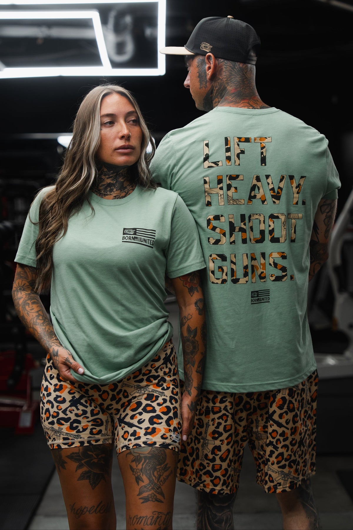 Loaded Leopard LHSG - Seafoam Green Tee MENS UNISEX