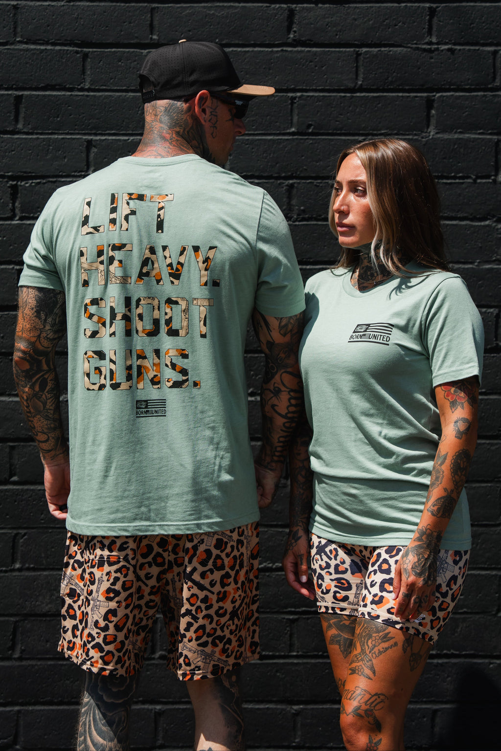 Loaded Leopard LHSG - Seafoam Green Tee MENS UNISEX